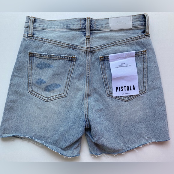 NWT Pistola Devin High Rise Mom Cut Off in St Tropez - Picture 3 of 8
